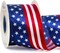 Patriotic Stars and Stripes Wired Satin Ribbon,American Flag Ribbon 2-1/2 Inch x Continuous 10 Yard,Red/White/Blue,4th of July Ribbon